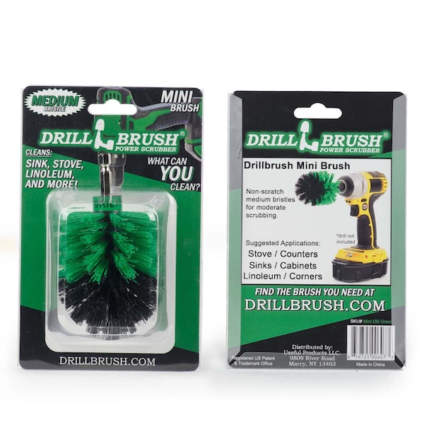 Drillbrush Kitchen - Cleaning Supplies - Drill Brush - Stove - Oven - Dish Brush Mini-DB-Green - main